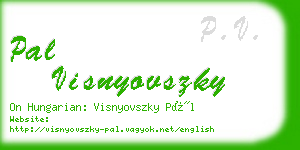 pal visnyovszky business card